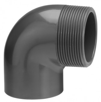 PVC Winkel 90° (mit Außengewinde)